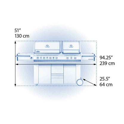 Patio Elegance Gas Grill Prestige PRO 825 RSBI with Power Side Burner and Infrared Features