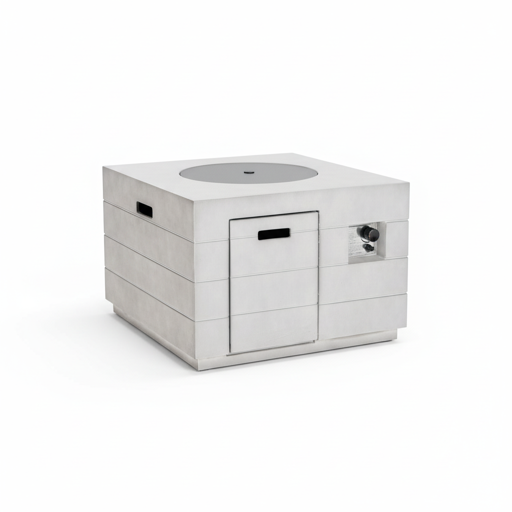 Concrete Fire Pit Table on white background