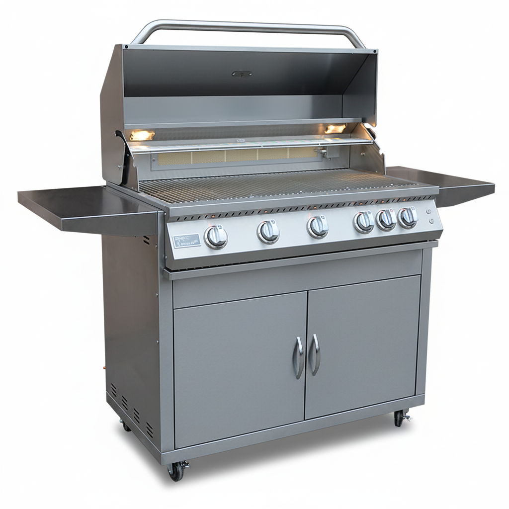 KoKoMo 40 inch 5-Burner Freestanding Grill on white background