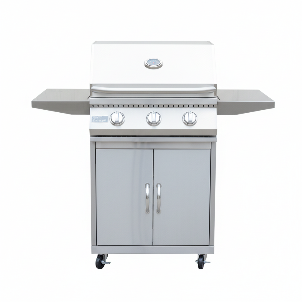KoKoMo 26 inch 3-Burner Freestanding Grill on white background
