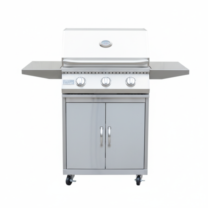 KoKoMo 26 inch 3-Burner Freestanding Grill on white background