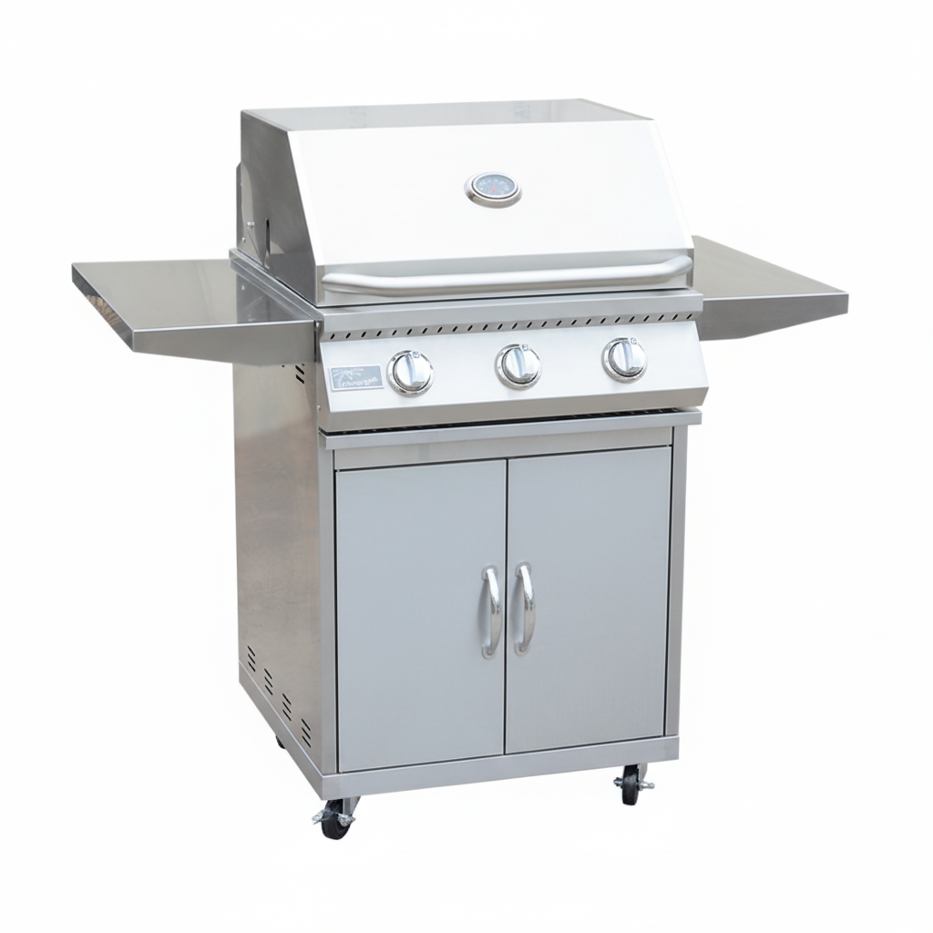 KoKoMo 26 inch 3-Burner Freestanding Grill uniform white background