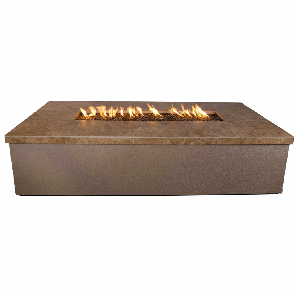 Entertainer Outdoor Fire Pit with Fire-Glass on white background